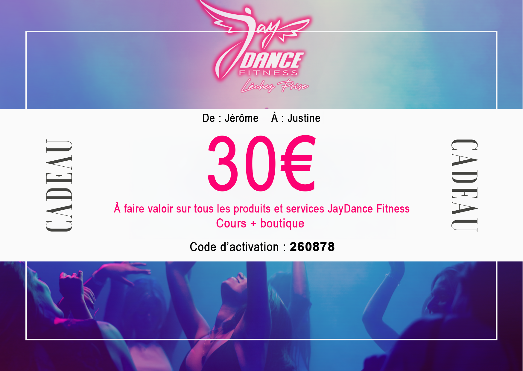 Carte Cadeau JayDance